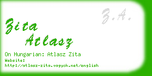 zita atlasz business card